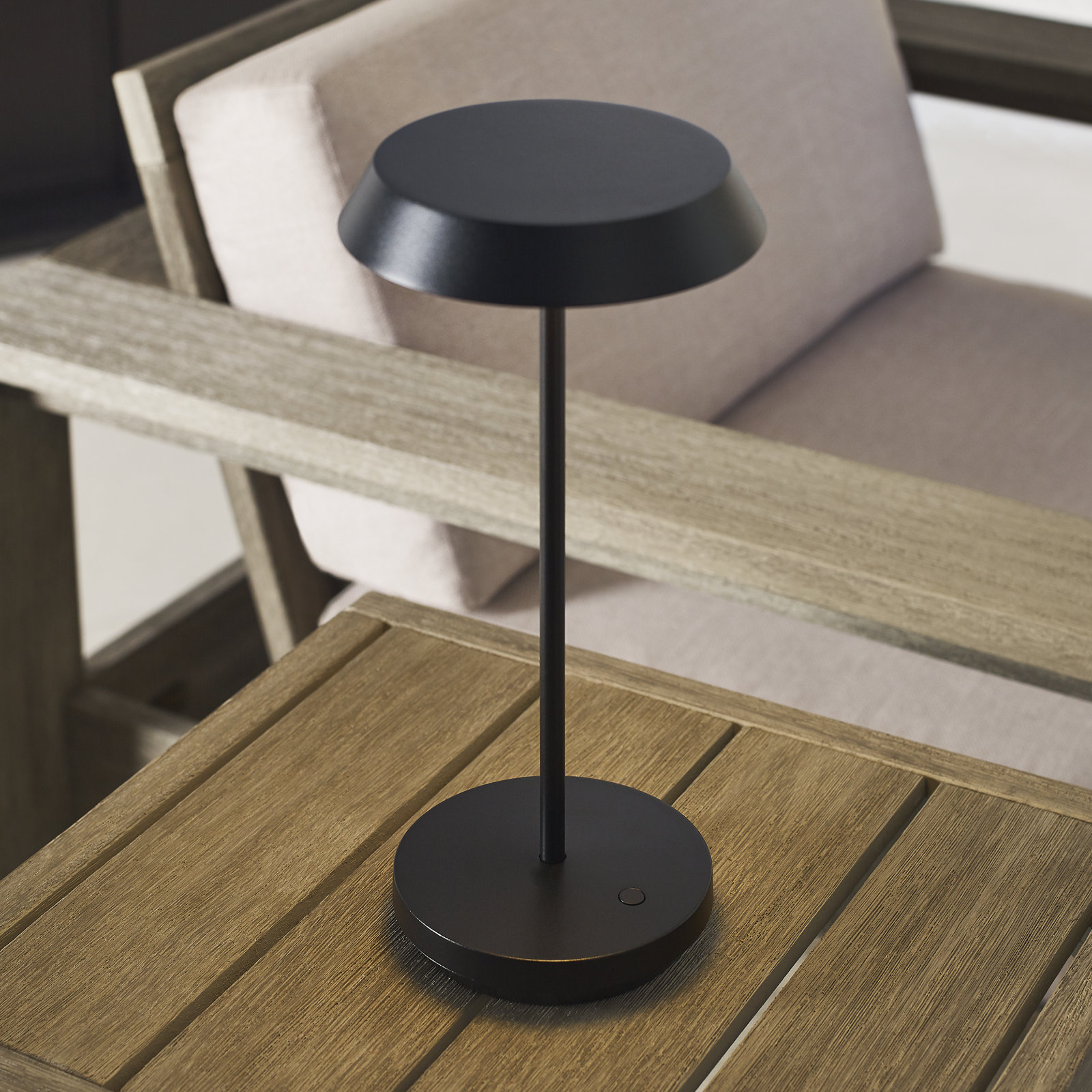 Tepa Accent Rechargeable Table Lamp, Black