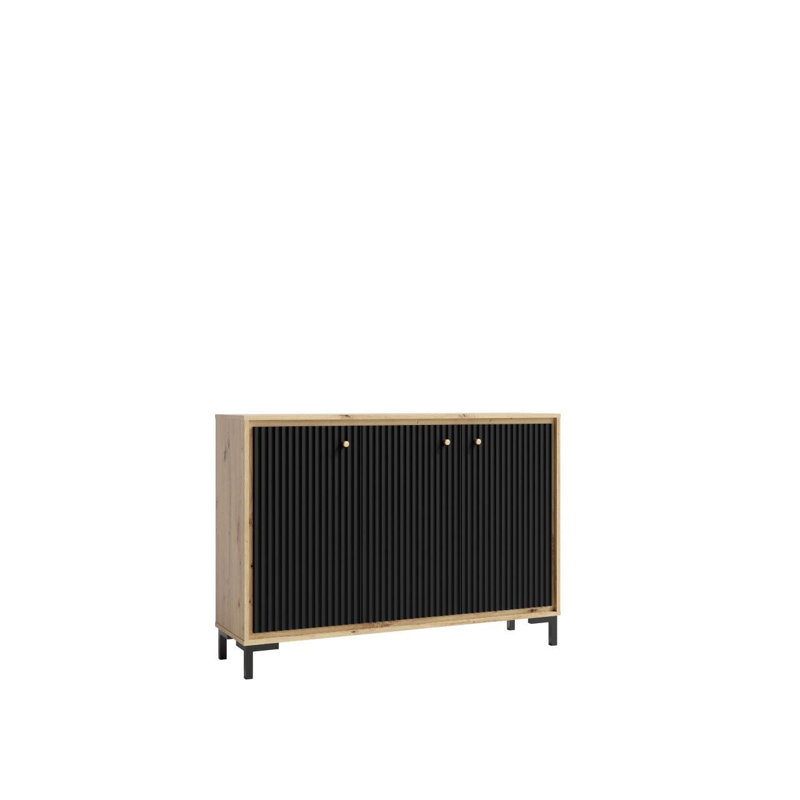 Proietti Sideboard Cabinet in Pink 130cm, Black