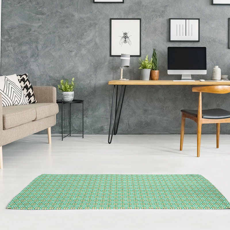 Chenille Geometric Indoor Rug, Rectangle 4' x 6'