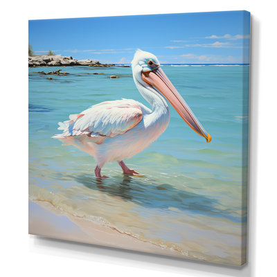 Art tropical sur toile de pélican tropical