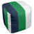 Bleu / vert / blanc