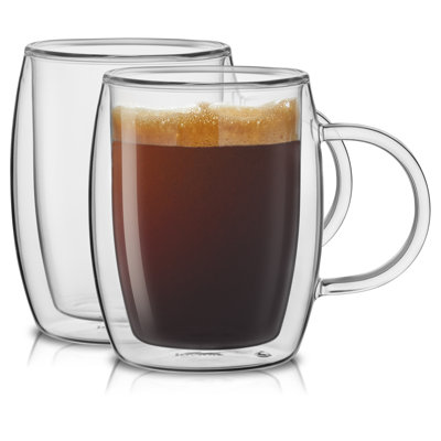 Tasses à café en verre à double paroi JoyJolt Aroma