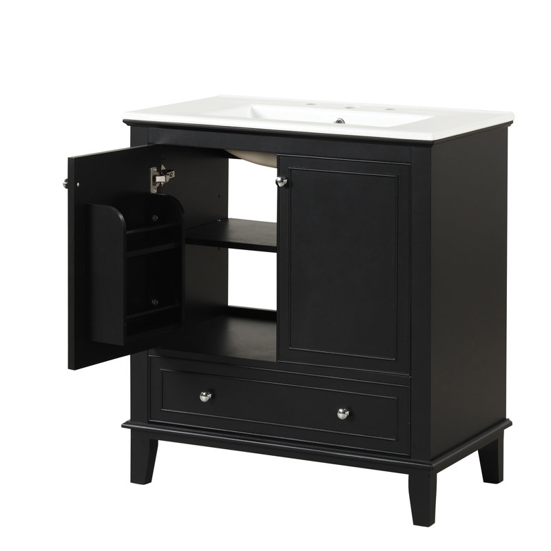 30'' Single Bathroom Vanity with Ceramic Top