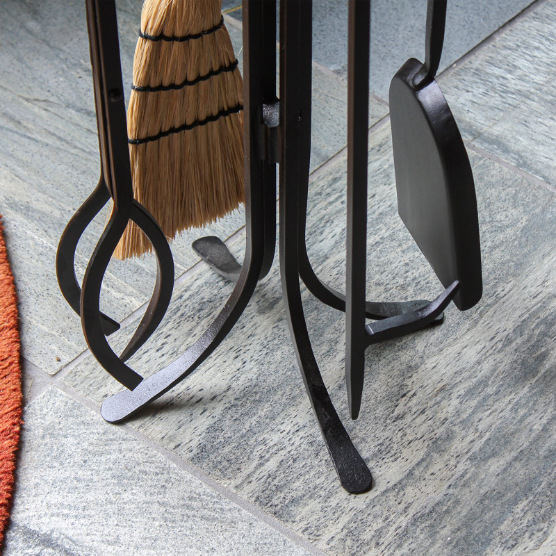 Everson Iron Fireplace Tool Set, 33" H