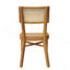 Chaise en bois d'acacia avec osier brun clair Netro