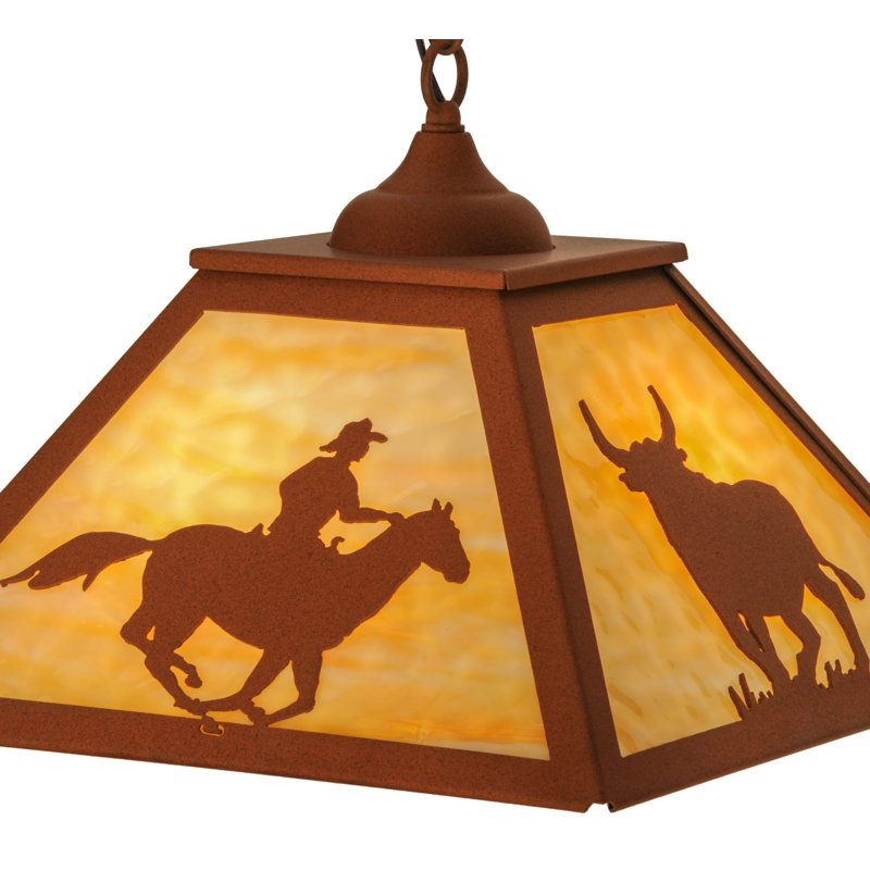 Rustic Lodge 2 - Light Rust Single Pendant