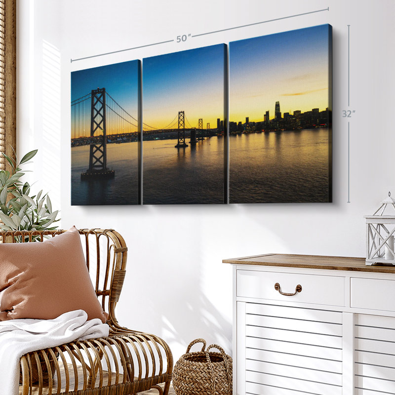 «San Francisco Nightfall», 3 pièces, H 32 po x l 50 po