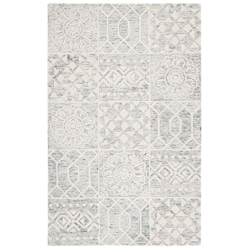 Metro Hand Tufted Wool And Cotton With Latex Southwestern Rug, Rectangle 5' x 8'