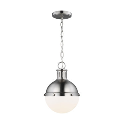 Geoffrey Single Light Glass Steel Dimmable Pendant