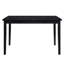 Table 5 pièces: table en bois noir et 4 chaises en velours gris, table d'appoint