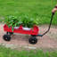 Garden Cart Reuniong  Railing,  Solid Wheels, All Terrain Cargo Wagon With 280Lbs Weight Capacity, Red