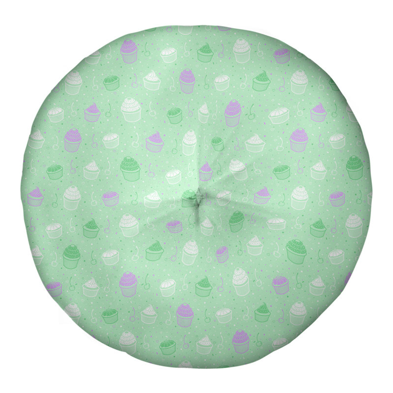Coussin de sol Katelyn Elizabeth, H 26 po x l 26 po, Vert / Mauve