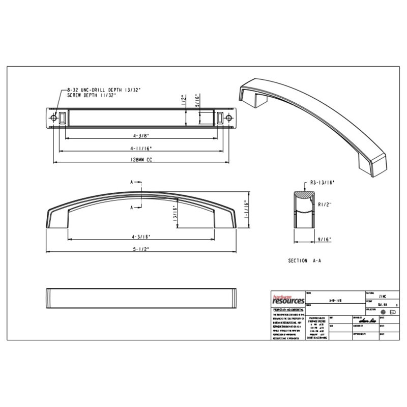 Merrick Bar Pull, Matte Black, 5"