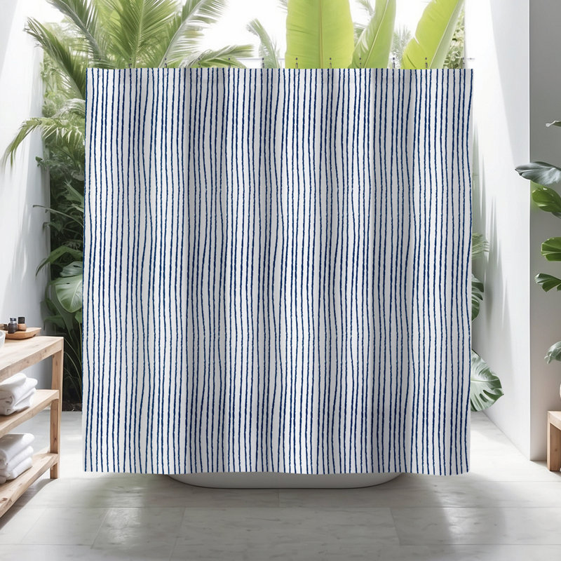 Rideau de douche Coco, Bleu marine