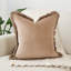 Velours taupe à franges-128725462-128725460