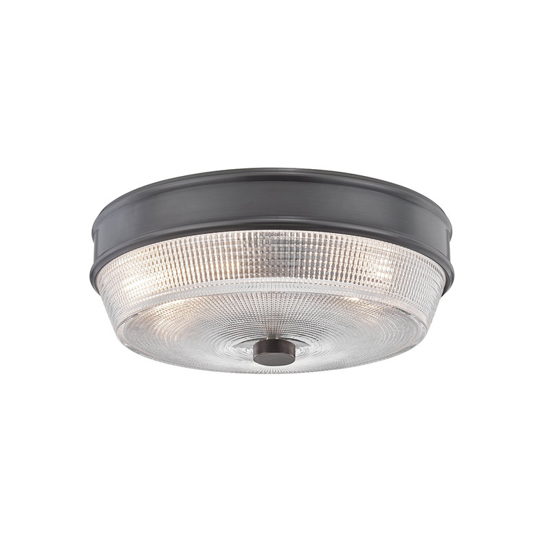 Plafonnier encastré 10,25 po 2 lumières Grace, Laiton vieilli