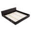 Très grand lit plateforme gris foncé avec un tissu épais, une tête de lit et une expérience de repos confortable, aucun sommier tapissier n'est nécessaire-130149976