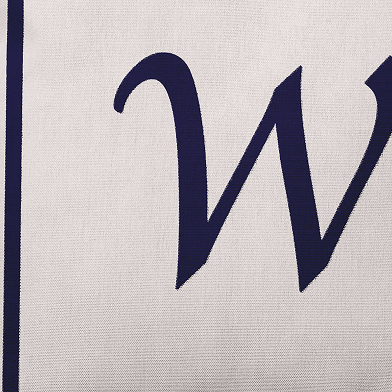 Reversible Throw Pillow, 16"x16", Navy Blue/White, W