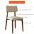 Beige-white+Nut-brown Solid back side Chair(Set of 2)
