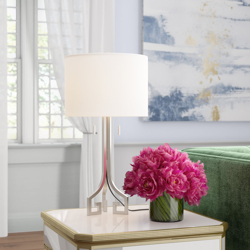 Tyler-Jay Metal Table Lamp, Champagne Gold/White