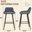 Upholstered Counter Stool With Metal Frame-887964120-887964100