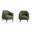 Chaise avec accoudoirs Modern Modern, fauteuil rembourré en tissu durable pour le salon, la chambre à coucher, pieds en bois massif, vert-1362658058