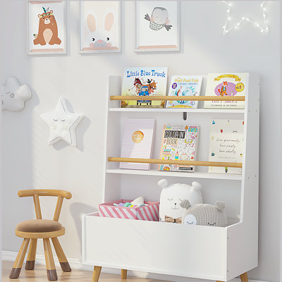 Kids Bookshelf, Book and Magazine Rack, Book Organizer, toy Storage Cabinet Organizer