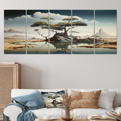 " Surrealism Desert Landscape IV 5 Piece Art " 5 - Pieces