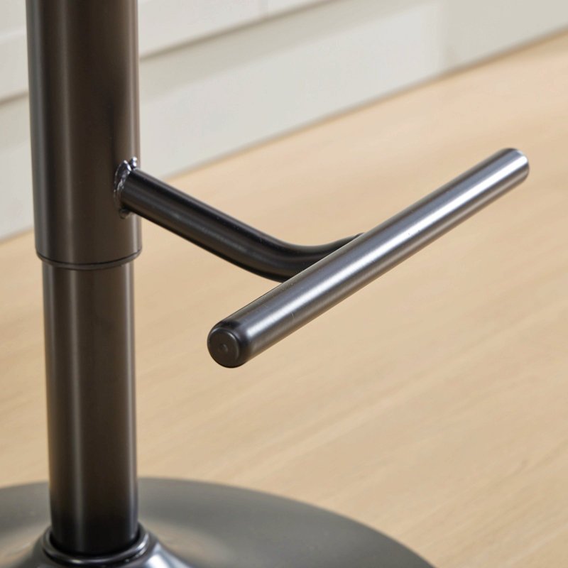 Tabourets de bar pivotants vieillis et rétro d'une hauteur de siège réglable de 26 à 33 pouces, tabourets de bar modernes avec dossier capitonné confortable