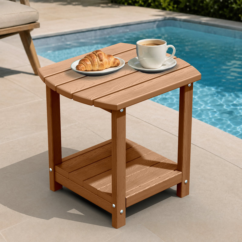 Table de bout d'extérieur en PEHD Adirondack, Tanné
