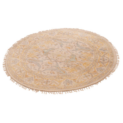 Royal Oushak Ivory Rug 4'9" x 4'9"