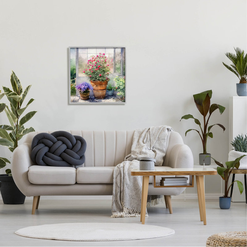 Été, serre, jardin, fleurs, estampe numérique par Alpenglow, atelier, H 24 po x l 24 po x P 1,5 po