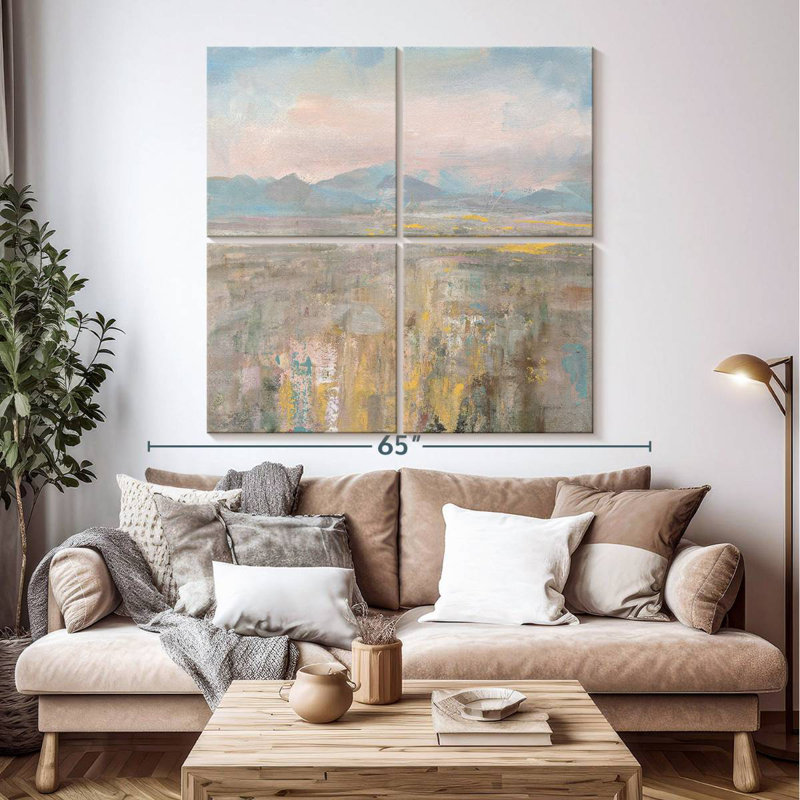 Distant Mountains, 50" H x 50" W