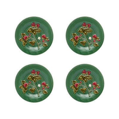 Strawberries Earthenware Salad/Dessert Plate