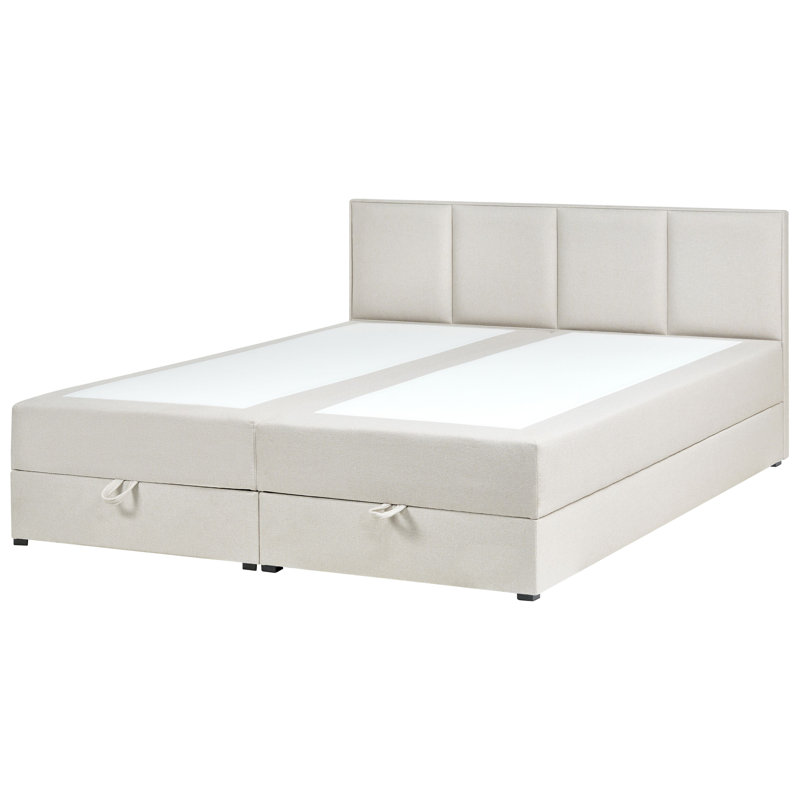 Upholstered Divan Bed, Super King (6'), Off White