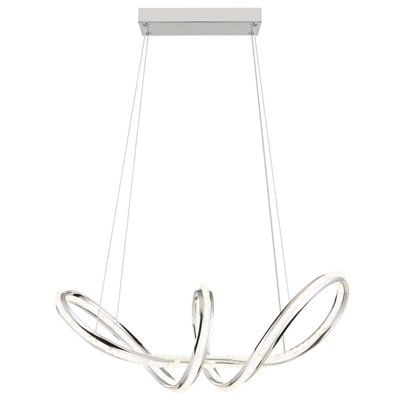 1 - Light Chrome LED Geometric Pendant