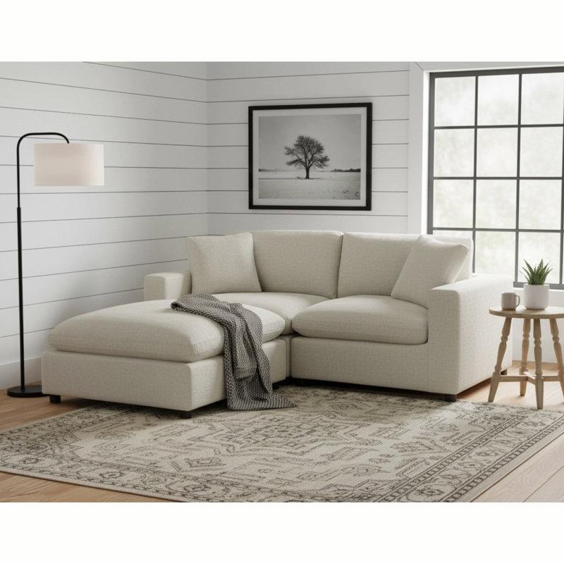Ensemble de 3 pièces modulaires Cassandra, Beige
