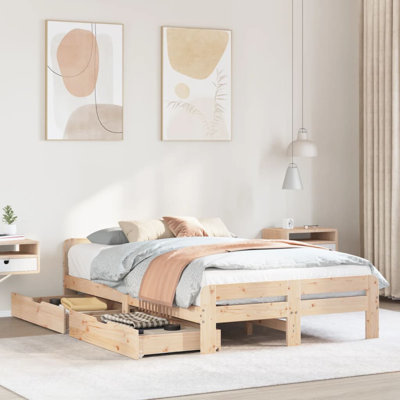 Solid Wood Storage Bed