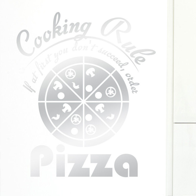 Food & Beverage Wall Decal, Shiny Silver