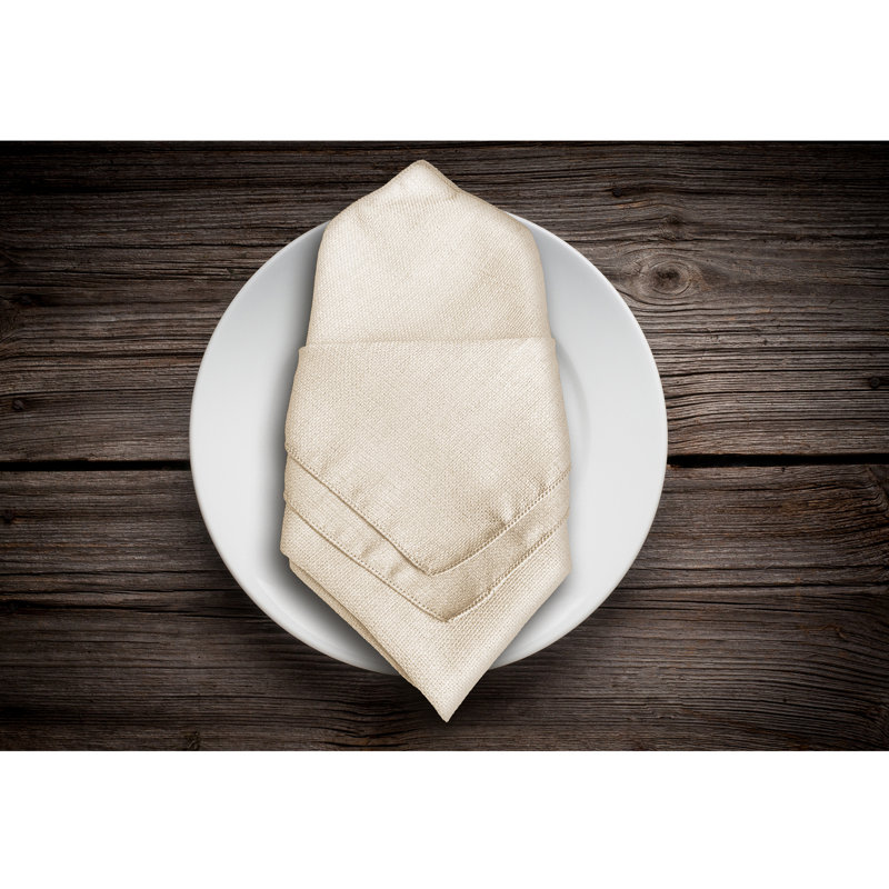Vladya Polyester Square Napkin, Ivory