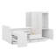 Lit plateforme avec tiroirs, tablettes, bureau et garde-robe-486895012