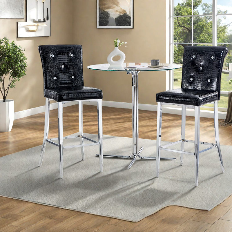Ensemble de table de salle à manger (doit inclure la table et la chaise), ensemble de cuisine moderne en verre et métal