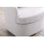 Fauteuil d'appoint pivotant en tissu de lin-1215251677