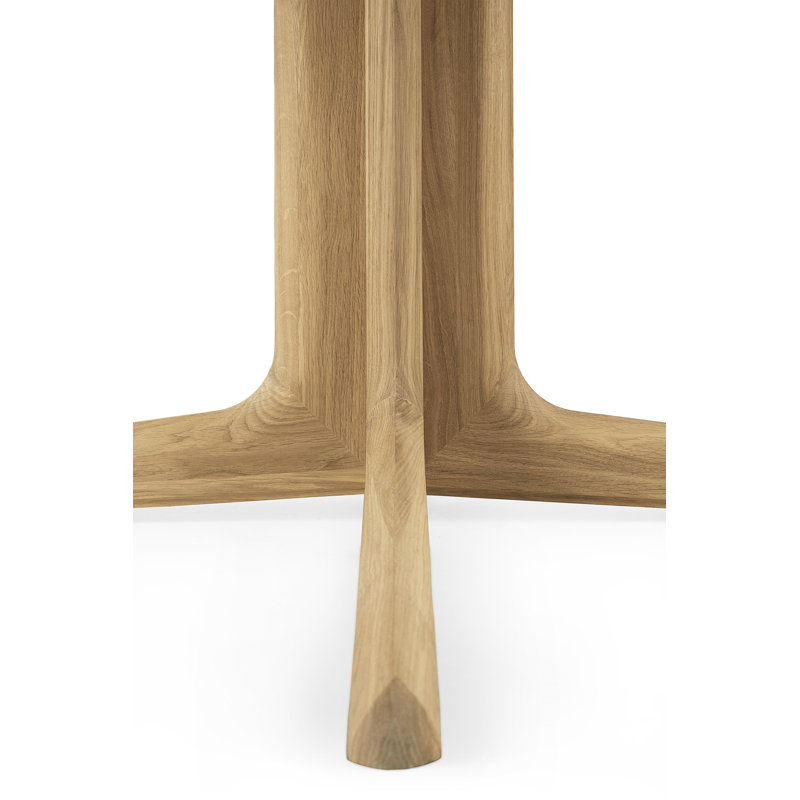 Corto Square Solid Oak Dining Table, Varnished Brown