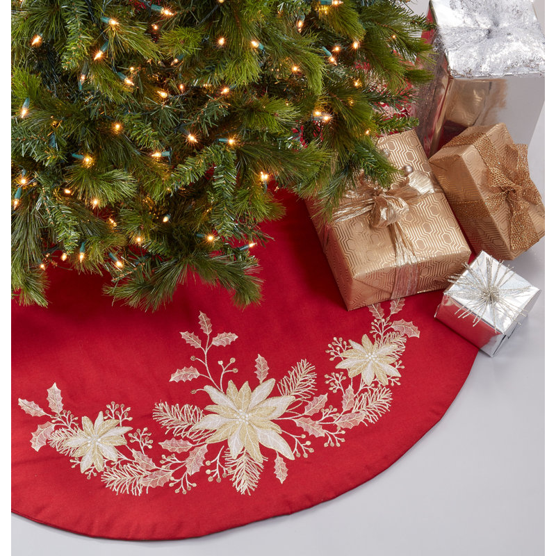 Jupe d'arbre brodée Holly Design, L 54 po