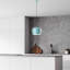 Lustre élégant en métal turquoise, hauteur réglable de 9,8 à 44,9 po, plaque de base de 9,8 po x 2,8 po | 1 x douille E27, 40 W maximum, éclairage élégant pour la décoration intérieure | Certifié IP20, parfait pour le salon et la salle à manger-1189382766-1189382738
