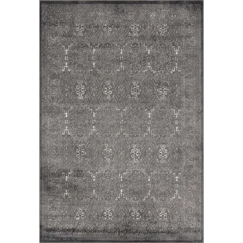 Tapis floral en polypropylène tissé à la machine Bromleigh, Rectangle 5 pi x 8 pi