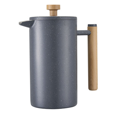 French Press Coffee Maker, 34 Ounce 1 Liter Stainless Steel Coffee Press Tea Maker with Filter, Large Double Wall Insulated French Presses Cold Brew for Camping Travel Home Kitchen, Black