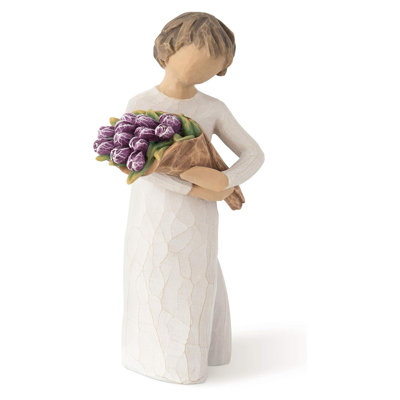 Figurine sculptée de saule de 5 pouces, un bouquet de vœux merveilleux