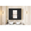 Armoire à miroir murale pour chambre à coucher, 5 tablettes, 3 portes, style moderne, imperméable, exquis-2049906613